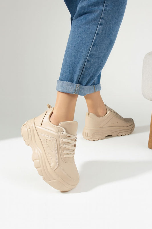 KREM BUFALO BAYAN AYAKKABI