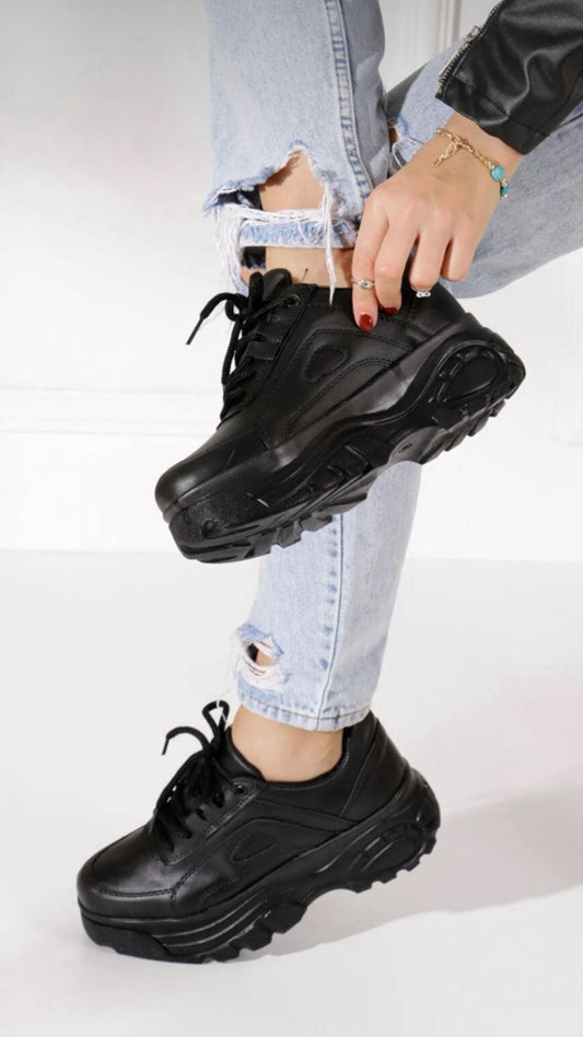 SİYAH BUFALO BAYAN AYAKKABI